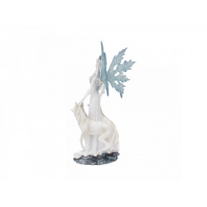Statueta zana si lupi albi Aura 24 cm - Img 3