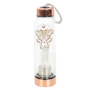 Sticla pentru apa Light Luna Moth cu Cuart Transparent - Img 4