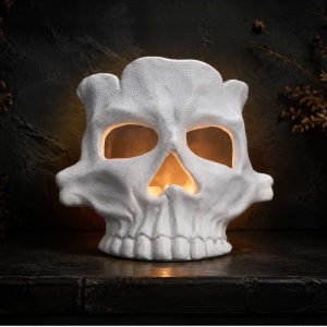 Suport lumanare craniu alb Afterglow 11.8cm - Nemesis Now - Img 7