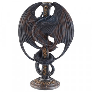 Suport lumanare Dragon pe Cruce 26 cm - Img 4