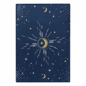 Agenda / Jurnal cu coperta de catifea albastra Constelatie - Img 2