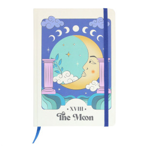 Acest caiet A5 uimitor cu tematica cereasca are un design colorat inspirat de cartile de tarot „The Moon”. Include pagini de hartie cu linii perfecte pentru a nota note, schite sau idei creative, adaugand in acelasi timp o nota de eleganta unui spatiu de 