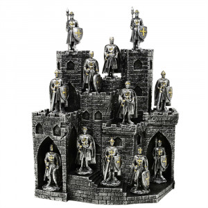 Ansamblu Castel Medieval cu 12 Cavaleri 24 cm
