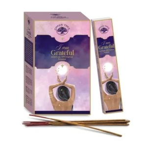 Betisoare de tamaie Green Tree pentru ritualuri de manifestare - I Am Grateful