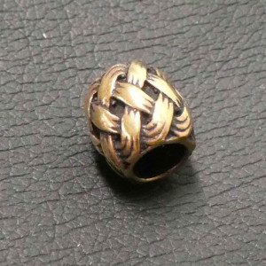 Bijuterie pentru barba/par bronz Model noduri 1x0.4 cm - Img 2