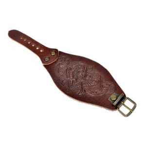 Bratara din piele maro Model Medieval - Img 2