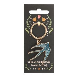 Breloc metalic Midnight Bloom - Pasare Albastra