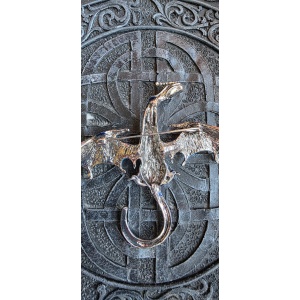 Brosa-pandantiv Dragon Albastru cu cristale – intelepciune si libertate, 9 cm - Img 5