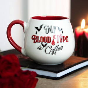 Cana ceramica Victorian Vampire - My Blood Type is Coffee, capacitate 500 ml - Img 4