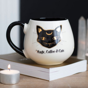 Cana portelan Magic, Coffee & Cats, capacitate 500 ml - Img 3