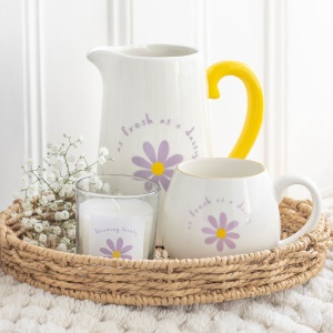 Cana rotunda din ceramica Fresh as a Daisy, capacitate, 500ml - Img 5