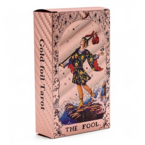 Carti de Tarot Faze Lunare cu brosura, 78 carti cu folie rose gold - Img 3
