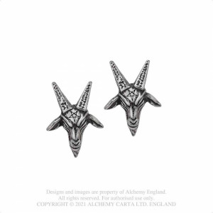 Cercei mici cu surub si tija, Baphomet