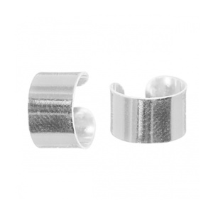 Cercei pe ureche din argint Model simplu, latime 0.5 cm