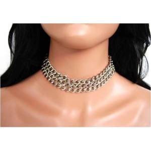 Choker triplu otel inoxidabil 2.5cm - Img 2