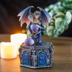 Cutie bijuterii design Anne Stokes - Dragon Friendship Spring Box - Img 6