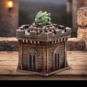 Cutie pentru bijuterii dragon Warden of the Crypt – decor gotic fantasy ( 12.5 cm ) - Img 7