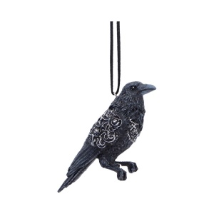 Decoratiune cu agatatoare corb Last Omen – decor gotic fantasy, 7 cm - Img 3