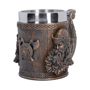 Halba finisaj bronz Viking Valhalla,11.7 cm, cupa din inox - Img 4
