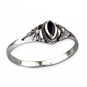 Inel argint cu onix Margarete 0.7cm - Img 1
