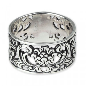 Inel argint Ornament Floral 1.2cm - Img 1