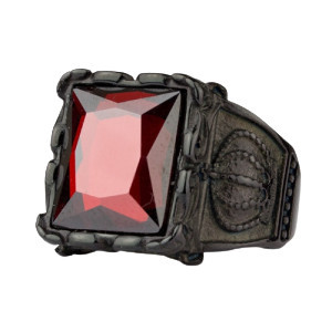 Inel otel inoxidabil negru Black Royal Beauty 1.7cm