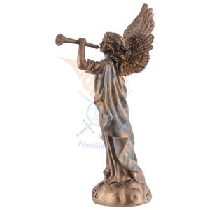 Mini statueta Arhanghelul Gabriel, vestitorul divin, finisaj bronz, 10 cm - Img 8