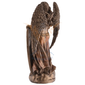 Mini statueta Arhanghelul Mihail, aparatorul omenirii, finisaj bronz, 9 cm - Img 6