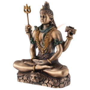 Mini statueta finisaj bronz zeul hindus Shiva 8 cm - Img 2