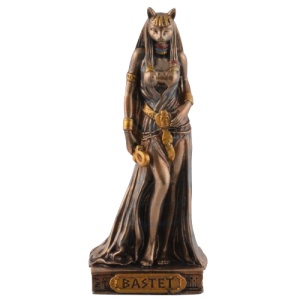Mini statueta mitologica zeita egipteana Bastet 9 cm - Img 2