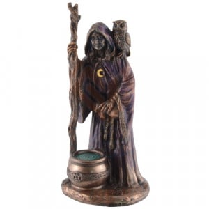 Mini statueta zeita celtica Crone - Batrana inteleapta 11cm