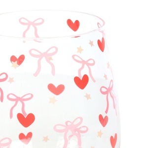 Pahar de vin Bow and Heart, capacitate 450 ml - Img 2