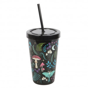 Pahar plastic cu pai Dark Forest, capacitate 500ml - Img 4