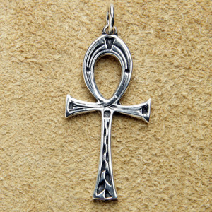 Pandantiv Ankh egiptean din argint 4.5 cm – talisman pentru protectie si prosperitate - Img 2