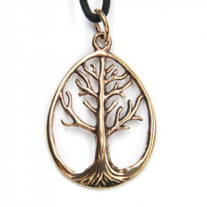 Pandantiv bronz Copacul Vietii 4 cm - Img 1