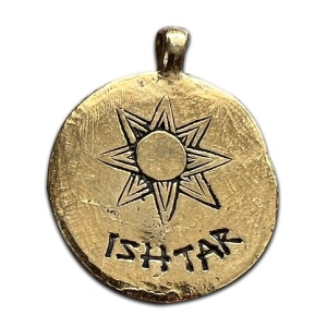 Pandantiv cu lantisor Goddess Coins - Ishtar – Talismanul Pasiunii, 2.5cm - Img 2