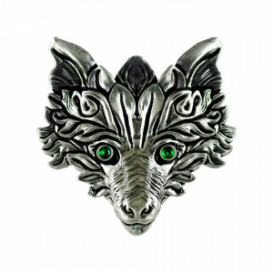Pandantiv cu lantisor Witches Familiars - Vulpe, placat cu argint, talisman pentru pentru constientizare, 4.2 cm