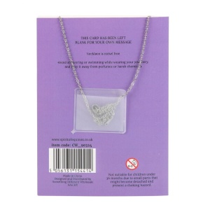 Pandantiv din cristal de ametist in forma de semiluna, cu felicitare cadou, Crystal Moon - Img 2
