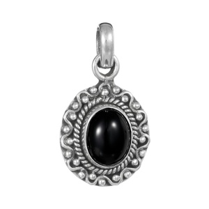 Pandantiv elegant din argint cu Onix oval Taina Destinului 19 mm