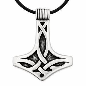 Pandantiv Mjolnir Celtic din inox, Etnox – simbol al protectiei si fortei, 4.1 cm