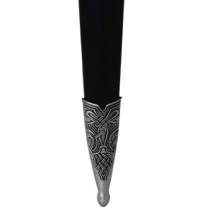 Pumnal Decorativ Medieval cu Corbi si Cruce Celtica, 41 cm - Img 4