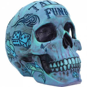 Pusculita craniu Tattoo Fund ( Albastru ) - Img 5