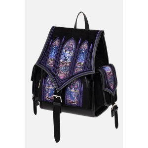 Rucsac din piele ecologica cu broderie Luminile Nordului