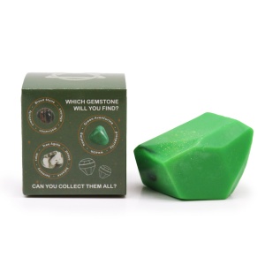 Sapun artizanal cu cristal in interior Elemental - Pamant (heliotrop, aventurin verde, agata)