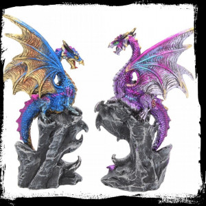 Set 2 statuete dragoni Protectorii taramului 15 cm - Img 4