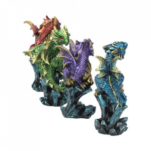 Set 4 statuete Dragonei la sfat 10 cm - Img 5
