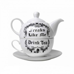 Set Ceai Freaks like me drink tea - pentru o persoana 16.5 cm - Img 1