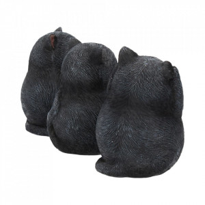 Set statuete Trei pisicute grase intelepte 8.5 cm - Img 5