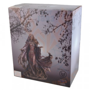 Statueta bronz si rasina vrajitoarea Morgana le Fay - artist Monte M.Moore 29 cm - Img 4