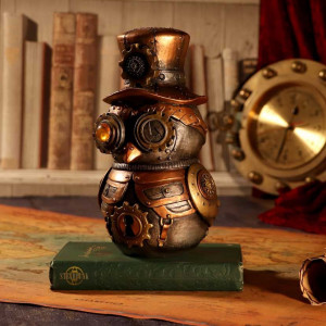 Statueta bufnita steampunk Hootle 23 cm - Img 8